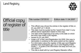 Land Registry Website